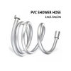 Wąż prysznicowy PCV 360° srebrny GUMOWY GŁADKI 200
