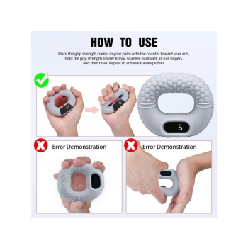 SILIKONOWY ŚCISKACZ PIERŚCIEŃ DO TRENINGU DŁONI