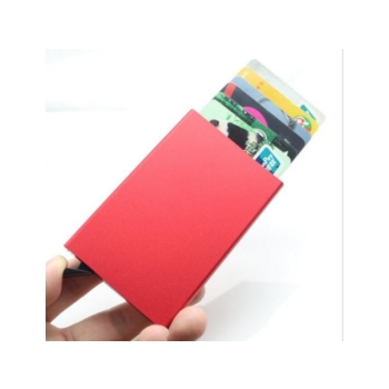 Aluminiowy Cienki Portfel RFID Etui Karty srebrny