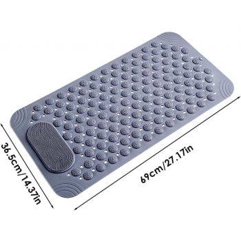 Mata ANTYPOŚLIZGOWA pod prysznic z wypustkami szar