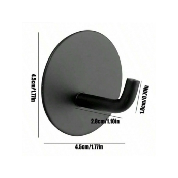 HACZYK ŁAZIENKOWY SAMOPRZYLEPNY CZARNY OKRĄGŁY