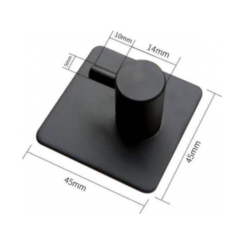 HACZYKI METALOWE  ŁAZIENKOWE SAMOPRZYLEPNE CZARNE