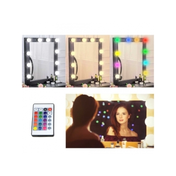 10X KOLOROWE LAMPKI DO TOALETKI NA LUSTRO MAKIJAŻU