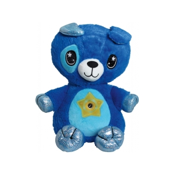 Pluszowy miś projektor gwiazd uspokajacz niebieski