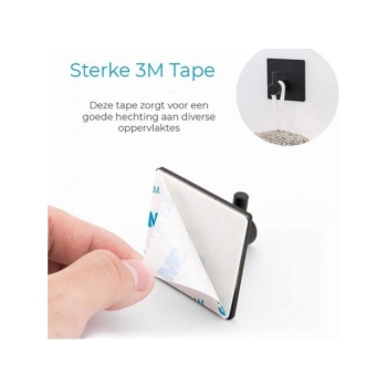 HACZYKI METALOWE  ŁAZIENKOWE SAMOPRZYLEPNE CZARNE