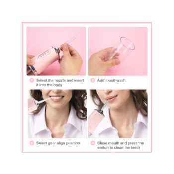 IRYGATOR DO ZĘBÓW DENTYSTYCZNY 2 KOŃCÓWKAMI różow