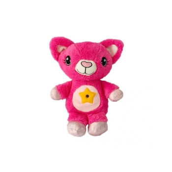 Pluszowy miś projektor gwiazd uspokajacz różowy