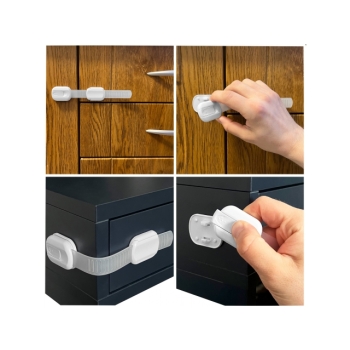 Blokada zabezpieczenie szafek szuflad mebli 3szt