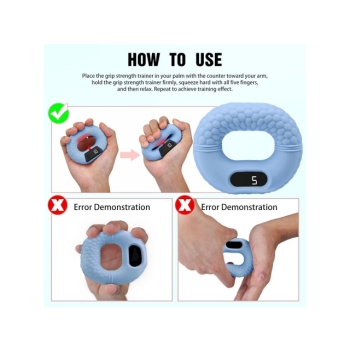 SILIKONOWY ŚCISKACZ PIERŚCIEŃ DO TRENINGU DŁONI