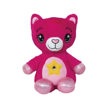 Pluszowy miś projektor gwiazd uspokajacz różowy