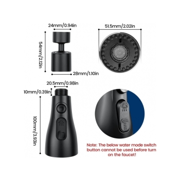 PRZEDŁUŻACZ KRANU KUCHENNEGO AERATOR PERLATOR