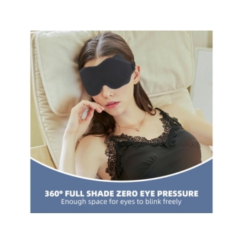 MASKA OPASKA NA OCZY 3D DO SPANIA PODRÓŻY CZARNA