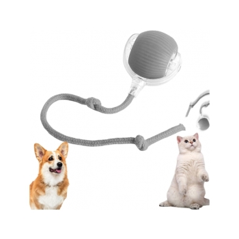 Zabawka dla kota ruchoma piłka szara