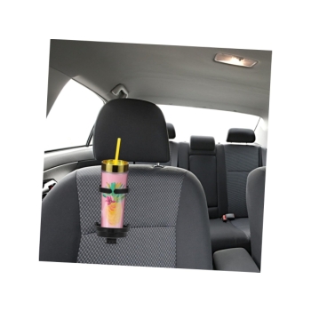 Uchwyt na kubek telefon haczyk na zagłówek brązowy