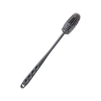 SZCZOTKA SILIKONOWA DO MYCIA BUTELEK 31CM SZARA