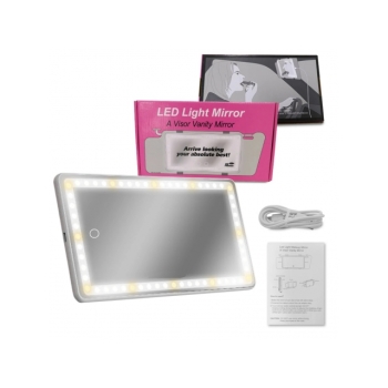 LUSTERKO OSŁONA PRZECIWSŁONECZNA AUTA LED USB