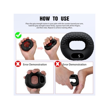 SILIKONOWY ŚCISKACZ PIERŚCIEŃ DO TRENINGU DŁONI