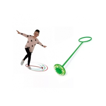 Skakanka / hula hop na nogę składana- zielona