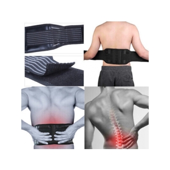 Pas lędzwiowy na kręgosłup magnesy z turmalinem M