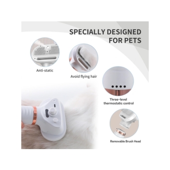 4 w 1 Suszarka dla zwierząt z szczotką parową