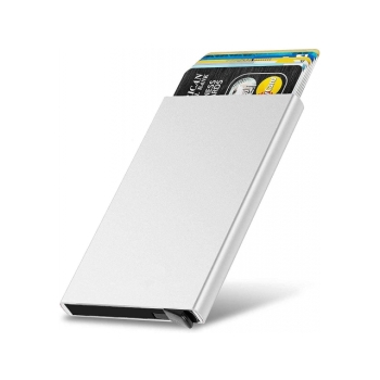 Srebrny Card Holder Etui Na Karty Aluminiowy RFID