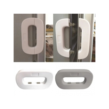 BLOKADA ZAMEK LODÓWKI ZABEZPIECZENIE SZAFEK szary