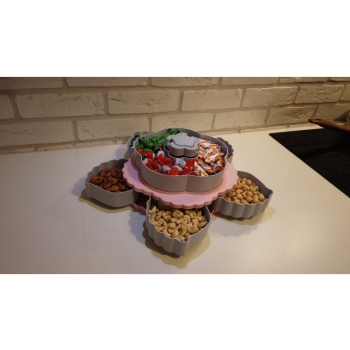 Pojemnik organizer cukierki biżuterię obrotowy 2w1